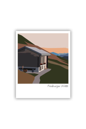 Freiburger Hütte Postkarte