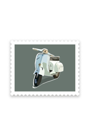 Berghammer_briefmarken_aufkleber_Vespa_sticker_quer